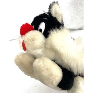 Vintage 1971 Warner Brothers Mighty Star Sylvester Cat Plush 9" Stuffed Animal